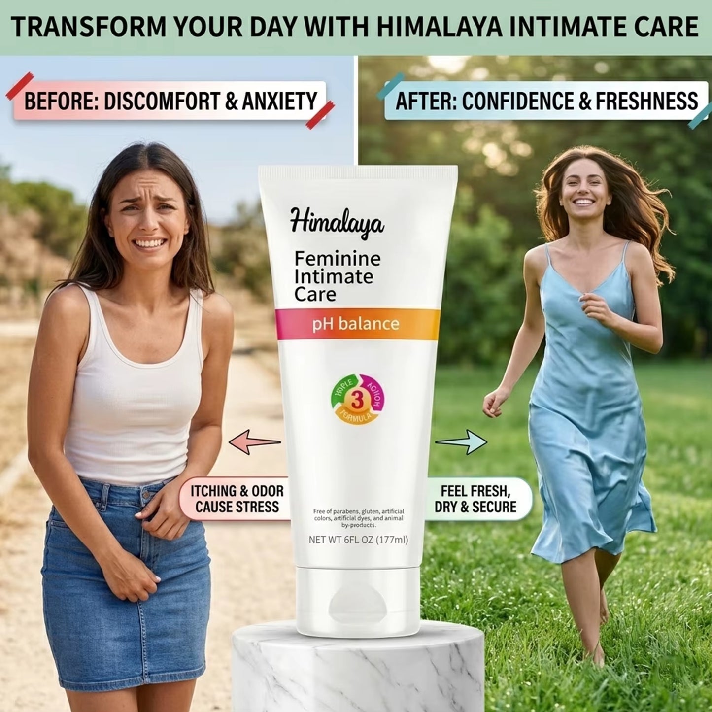 Ph Balanced Daily Feminine Wash with Tea Tree Oil & Prebiotics Gentle Intimate Care for Women