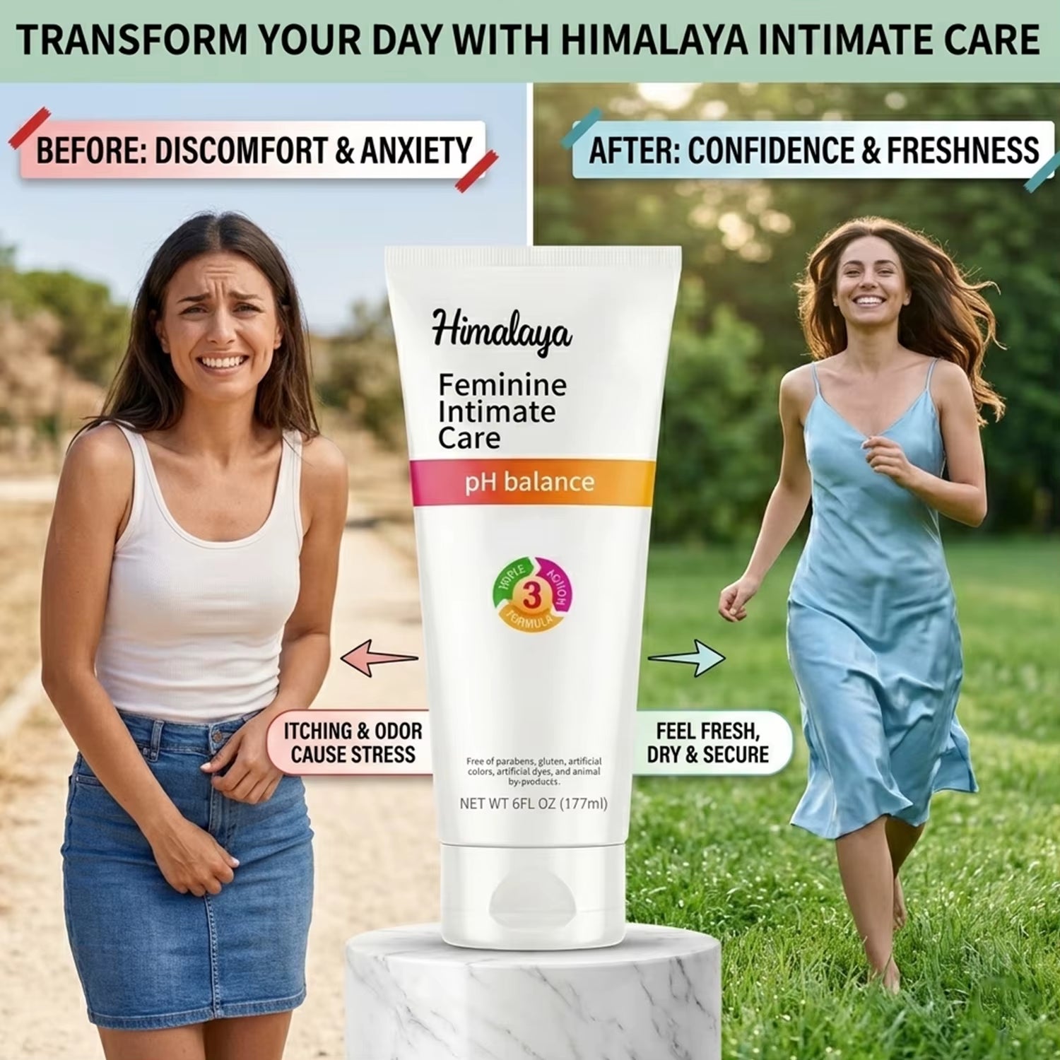 Ph Balanced Daily Feminine Wash with Tea Tree Oil & Prebiotics Gentle Intimate Care for Women