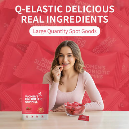 Hot Sales Oem Women'S Probiotic Gummies Feminine Balance Ph Gummies for Healthy Odor with Cranberry Prebiotics Vegan 60 Counts